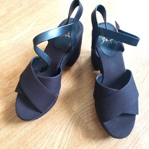 J. Crew black wedges